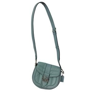 COACH Georgie Saddle Bag Horse & Carriage Quilted Leather Waterfall